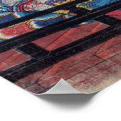 Hiroshige - Robuuste Zeeen op het strand van Shich Poster (Hoek)