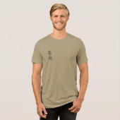 Hiroshige Rose and Wagtail Japanese Art Olive Tri-Blend Shirt (Voorkant volledig)