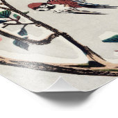 Hiroshige Sparrows en Camellias in de Druk van de  Foto Afdruk (Hoek)