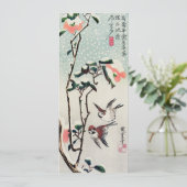 Hiroshige Sparrows en Camellias in de sneeuw (Staand voorkant)