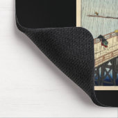 Hiroshige Sudden douche over de brug Shin-Ōhashi Muismat (Hoek)