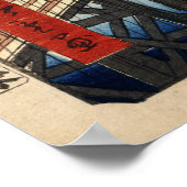 Hiroshige Sudden douche over de brug Shin-Ōhashi Poster (Hoek)