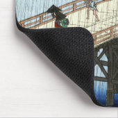 Hiroshige Sudden Shower over Shin-Ōhashi Bridge Muismat (Hoek)