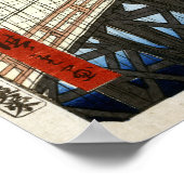 Hiroshige Sudden Shower over Shin-Ōhashi Bridge Poster (Hoek)