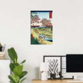 Hiroshige - Sunset Hill, Meguro in de oostelijke h Poster (Thuiskantoor)