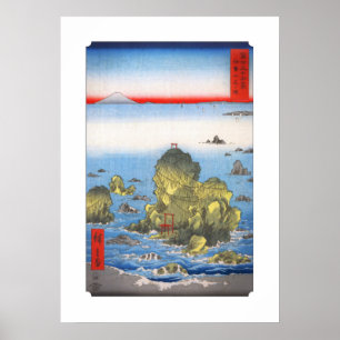 Hiroshige Wedding Rock Futamigaura in de provincie Poster