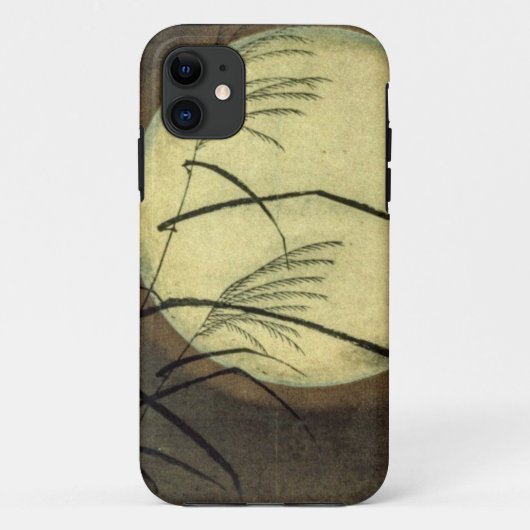 Hiroshige wind geblazen gras iPhone Case (Achterkant)