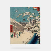 Hiroshige winterlandschap Japan land Acryl Bord (Voorkant)