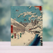Hiroshige winterlandschap Japan land Acryl Bord (Neutraal)
