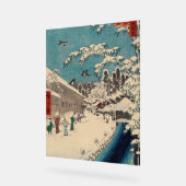 Hiroshige winterlandschap Japan land Acryl Bord (Hoek)