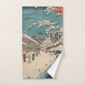Hiroshige winterlandschap Japan land Bad Handdoek (Handdoek)
