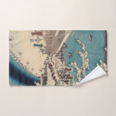 Hiroshige winterlandschap Japan land Bad Handdoek (Handdoek)