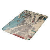 Hiroshige winterlandschap Japan land Badmat (Gekanteld)