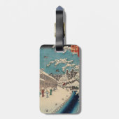 Hiroshige winterlandschap Japan land Bagagelabel (Achterkant verticaal)
