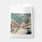 Hiroshige winterlandschap Japan land Bedankzakje (Voorkant)