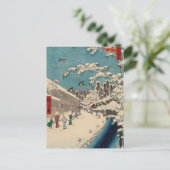 Hiroshige winterlandschap Japan land Briefkaart (Staand voorkant)