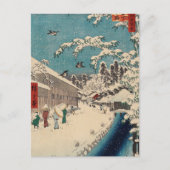 Hiroshige winterlandschap Japan land Briefkaart (Voorkant)
