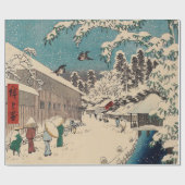 Hiroshige winterlandschap Japan land Cadeaupapier (Vlak)