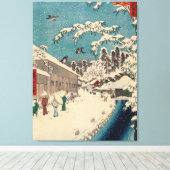 Hiroshige winterlandschap Japan land Canvas Afdruk (Insitu (Houten vloer))