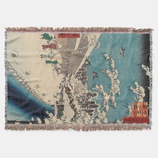 Hiroshige winterlandschap Japan land Deken (Voorkant)