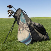 Hiroshige winterlandschap Japan land Golfhanddoek (Groen)