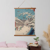 Hiroshige winterlandschap Japan land Hangend Wandkleed (Slaapkamer)