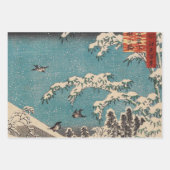 Hiroshige winterlandschap Japan land Inpakpapier Vel (Voorkant 3)