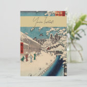 Hiroshige winterlandschap Japan land Kaart (Staand voorkant)