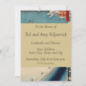 Hiroshige winterlandschap Japan land Kaart (Achterkant)