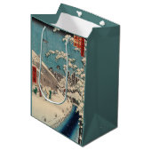 Hiroshige winterlandschap Japan land Medium Cadeauzakje (Voorkant Gekanteld)