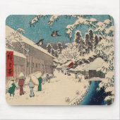 Hiroshige winterlandschap Japan land Muismat (Voorkant)
