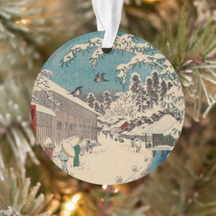 Hiroshige winterlandschap Japan land Ornament