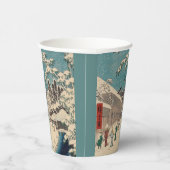 Hiroshige winterlandschap Japan land Papieren Bekers (Rechts)