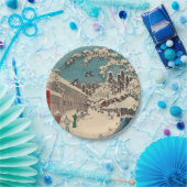 Hiroshige winterlandschap Japan land Papieren Bordje (Feest)