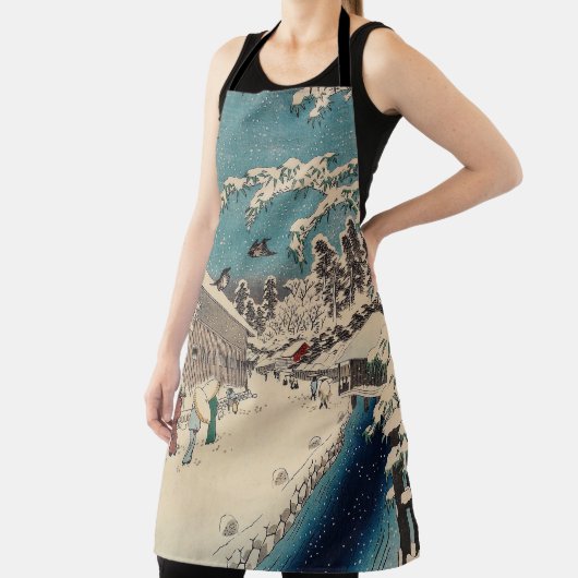 Hiroshige winterlandschap Japan land Schort (Insitu)