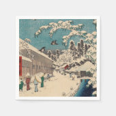 Hiroshige winterlandschap Japan land Servet (Voorkant)