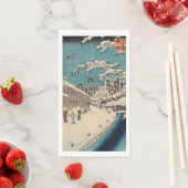 Hiroshige winterlandschap Japan land Servet (Insitu)