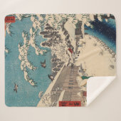 Hiroshige winterlandschap Japan land Sherpa Deken (Voorkant (horizontaal))