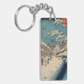 Hiroshige winterlandschap Japan land Sleutelhanger (Voorkant Links)