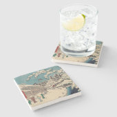 Hiroshige winterlandschap Japan land Stenen Onderzetter (Zijkant)