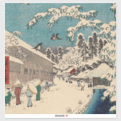 Hiroshige winterlandschap Japan land Sticker (Vel)