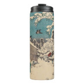 Hiroshige winterlandschap Japan land Thermosbeker (Voorkant)