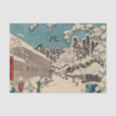 Hiroshige winterlandschap Japan land Tissuepapier (Voorkant)