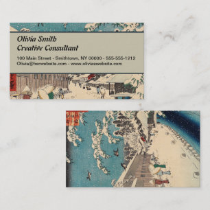Hiroshige winterlandschap Japan land Visitekaartje
