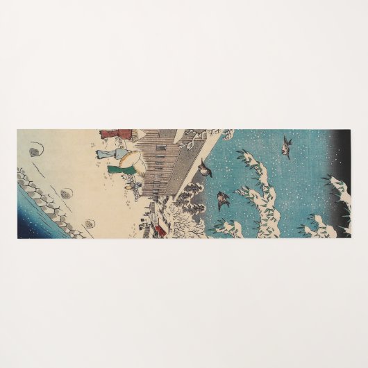 Hiroshige winterlandschap Japan land Yogamat (Achterkant (horizontaal))