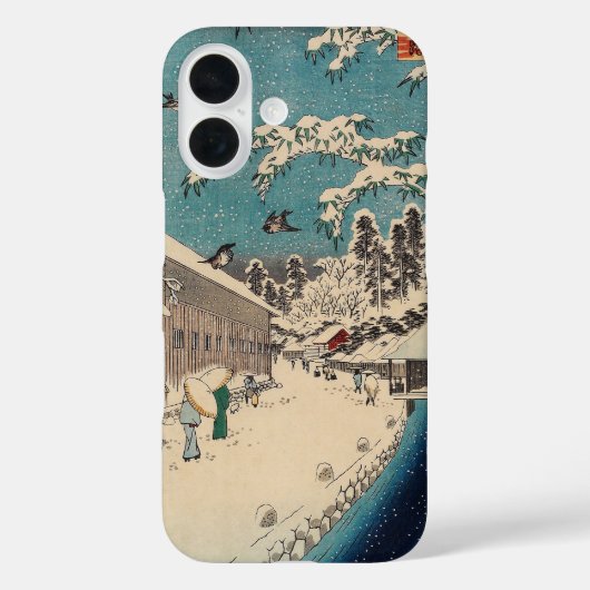 Hiroshige winterlandschap Japan ukiyo-e antiek Case-Mate iPhone Case (Achterkant)