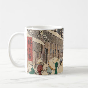 Hiroshige winterlandschap Japan ukiyo-e antiek Koffiemok