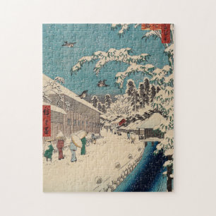 Hiroshige winterlandschap Japan ukiyo-e antiek Legpuzzel