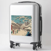 Hiroshige winterlandschap Japan ukiyo-e antiek Sticker (Koffer)
