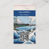 Hiroshige - Zee van Satta, Suruga - QR-code Visitekaartje (Voorkant)